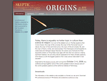 Tablet Screenshot of origins.skeptic.com